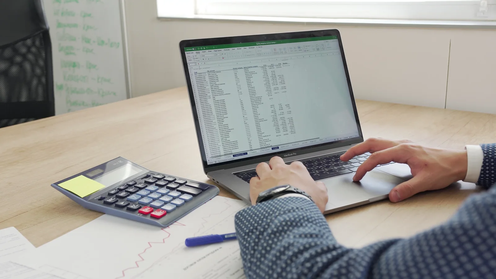 Small business bookkeeping workspace